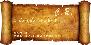 Czégé Rudolf névjegykártya