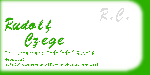 rudolf czege business card